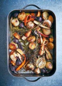 Roasted Winter Vegetables with Garlic Sauce Recipe